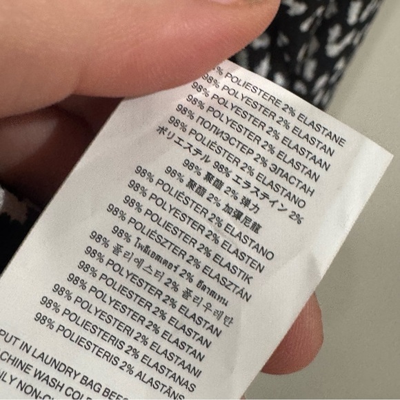 NWT Michael Kors printed chain detail lace up chiffon faux wrap top ❤️ - Picture 6 of 6